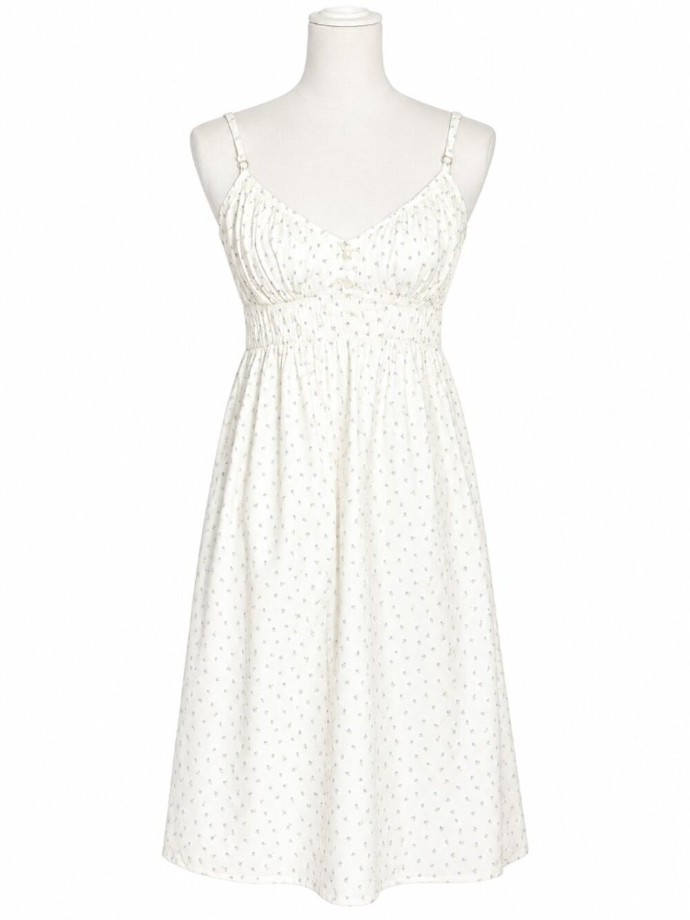 BRANDY MELVILLE Floral Empire Waist Mini Dress Cottagecore Coquette Size 12